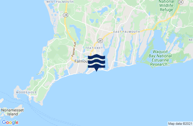 Falmouth Heights, United Statesの潮見表地図