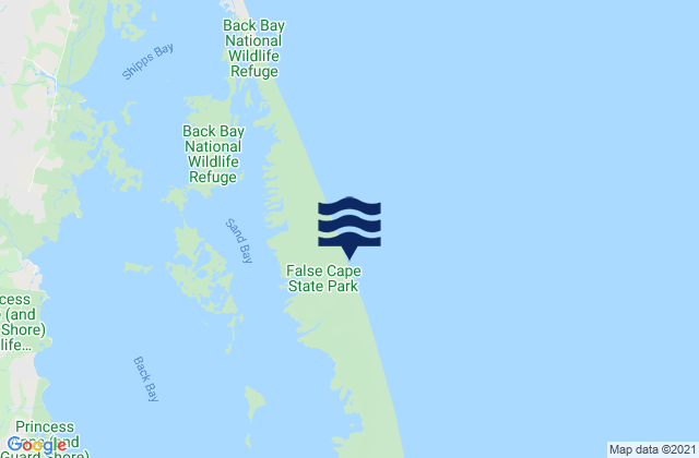 False Cape, United Statesの潮見表地図