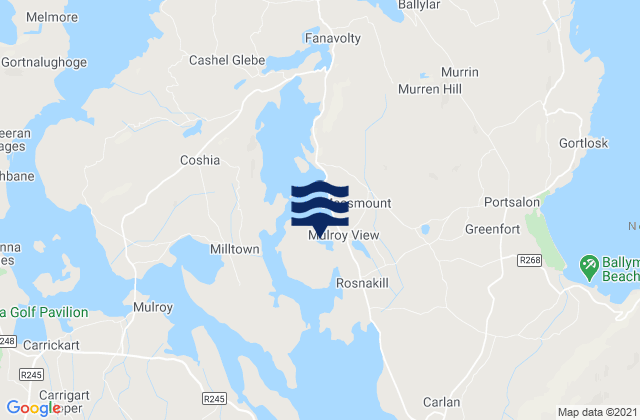 Fanad, Irelandの潮見表地図