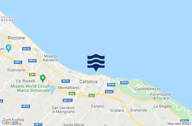 Fanano, Italyの潮見表地図