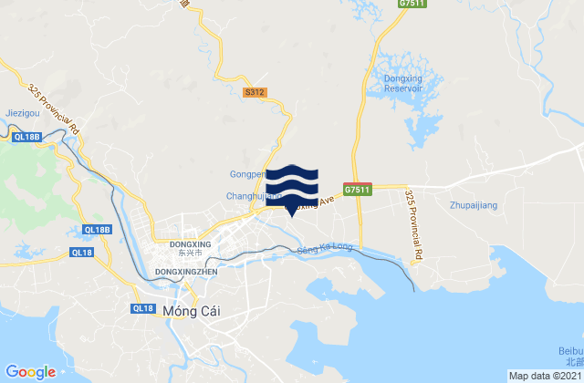 Fangchenggang Shi, Chinaの潮見表地図