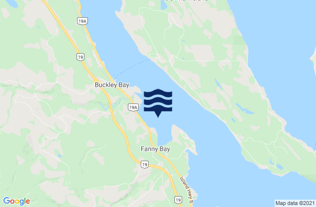 Fanny Bay, Canadaの潮見表地図