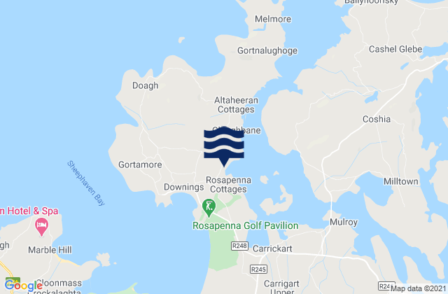 Fannys Bay, Irelandの潮見表地図