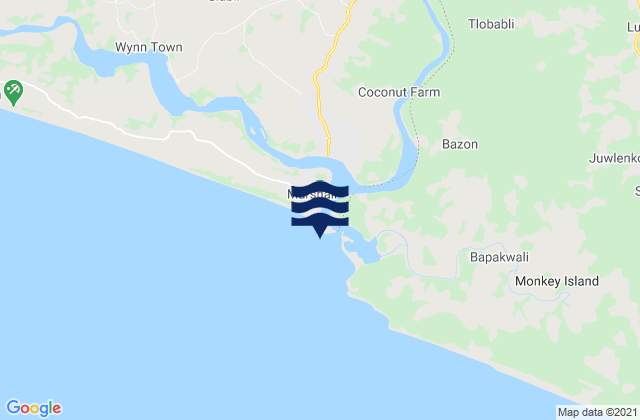 Farmington River, Liberiaの潮見表地図