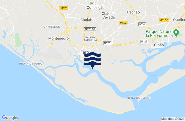 Faro (cais comercial), Portugalの潮見表地図