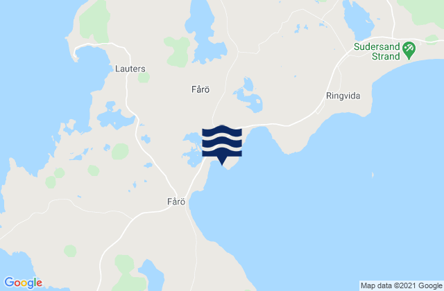 Faro, Swedenの潮見表地図