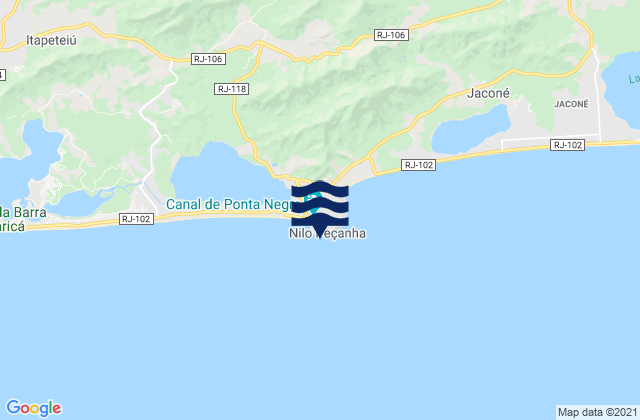 Farol de Ponta Negra, Brazilの潮見表地図
