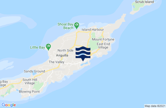 Farrington, Anguillaの潮見表地図