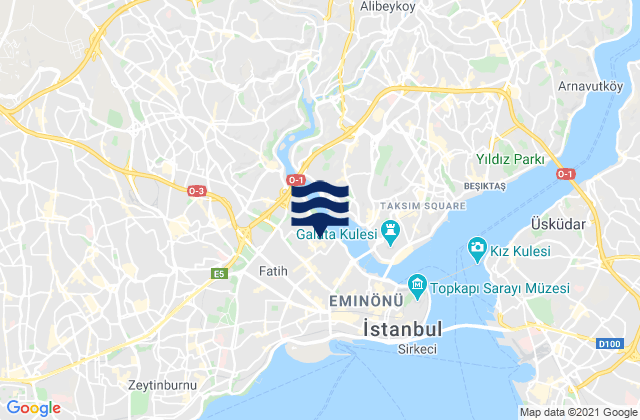 Fatih, Turkeyの潮見表地図