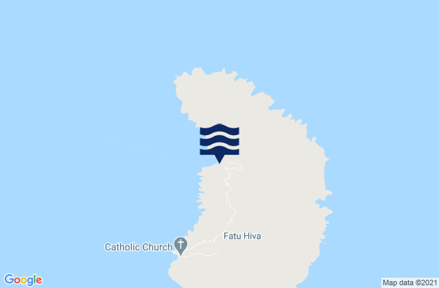Fatu-Hiva, French Polynesiaの潮見表地図