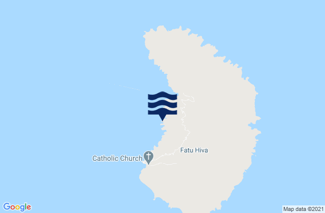 Fatu Hiva, French Polynesiaの潮見表地図