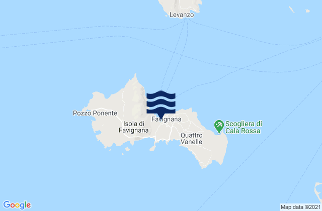 Favignana, Italyの潮見表地図