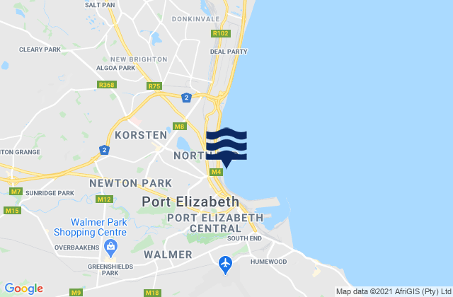 Fence (Port Elizabeth), South Africaの潮見表地図