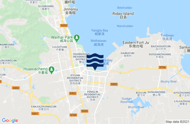 Fenglin, Chinaの潮見表地図