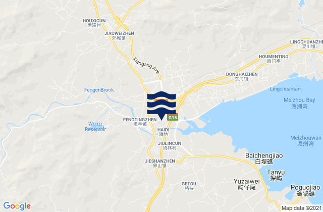 Fengting, Chinaの潮見表地図