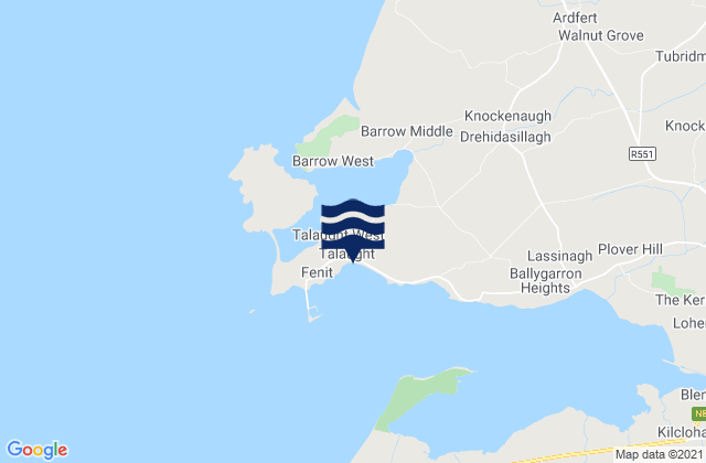 Fenit Harbour, Irelandの潮見表地図