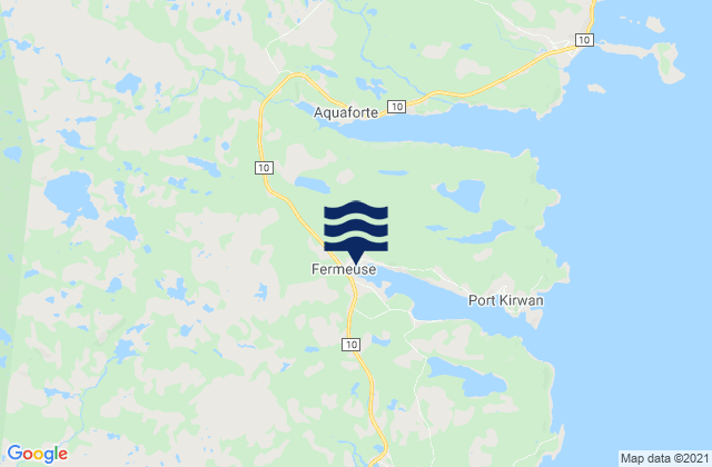 Fermeuse, Canadaの潮見表地図