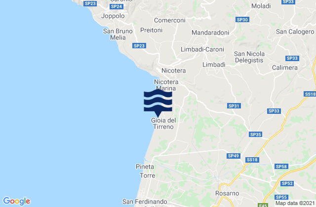 Feroleto della Chiesa, Italyの潮見表地図