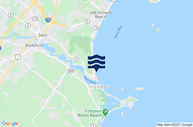 Ferry Beach, United Statesの潮見表地図