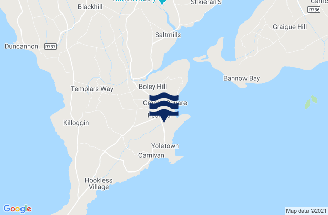 Fethard, Irelandの潮見表地図