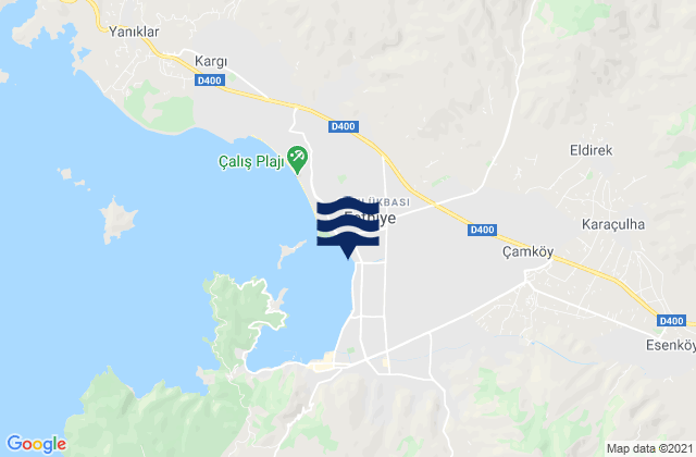Fethiye, Turkeyの潮見表地図