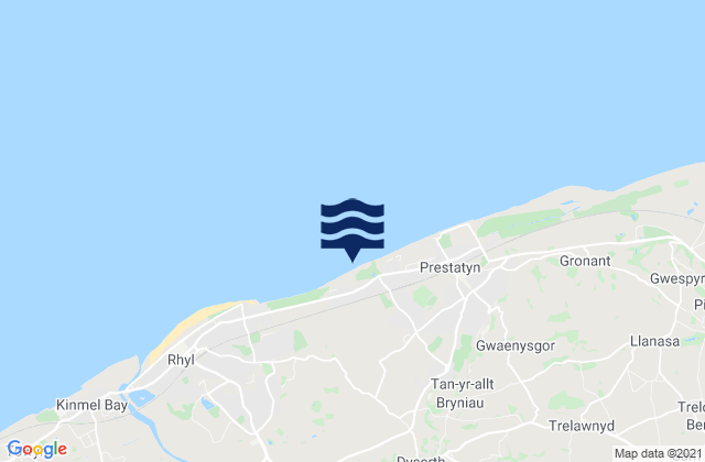 Ffrith Beach, United Kingdomの潮見表地図