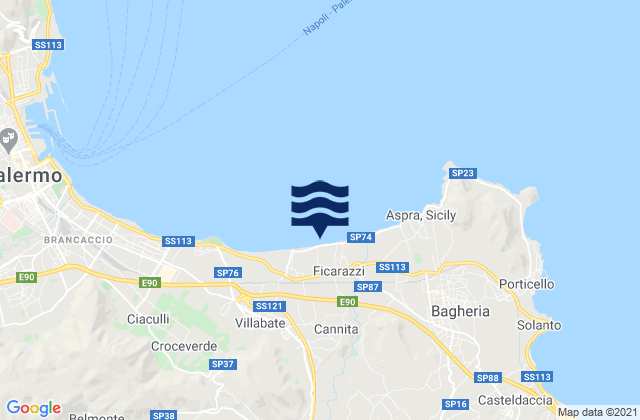Ficarazzi, Italyの潮見表地図