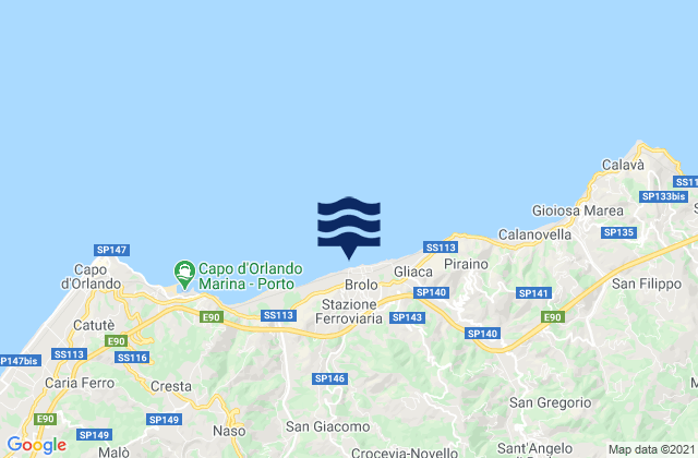 Ficarra, Italyの潮見表地図