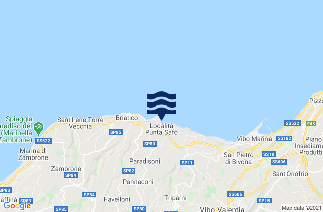 Filandari, Italyの潮見表地図