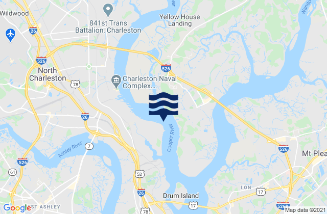 Filbin Creek Reach 0.2 mile east of, United Statesの潮見表地図