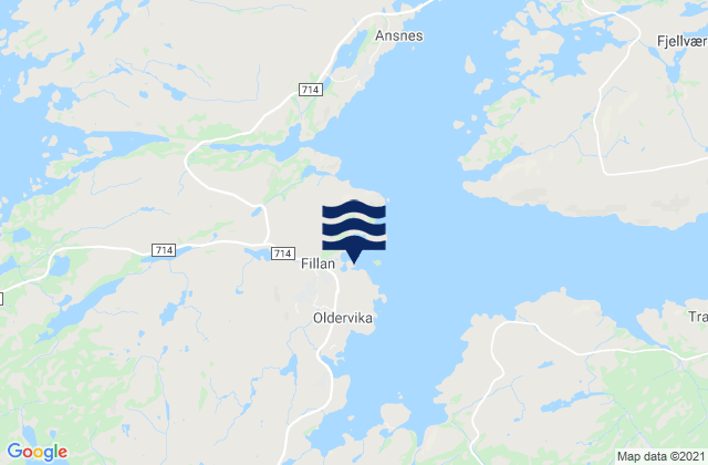 Fillan, Norwayの潮見表地図