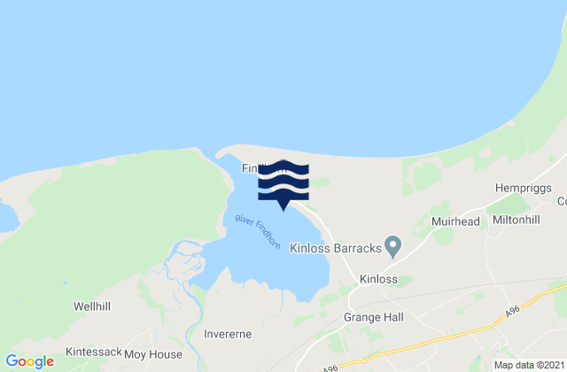 Findhorn Bay, United Kingdomの潮見表地図