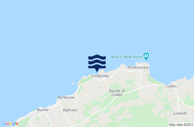 Findochty Beach, United Kingdomの潮見表地図
