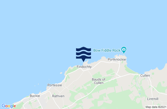 Findochty, United Kingdomの潮見表地図