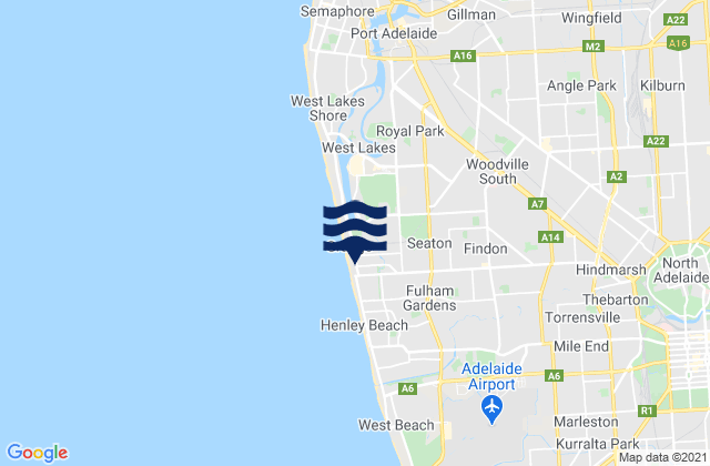 Findon, Australiaの潮見表地図