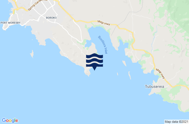 Fingal Beach, Papua New Guineaの潮見表地図
