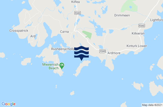 Finish Island, Irelandの潮見表地図