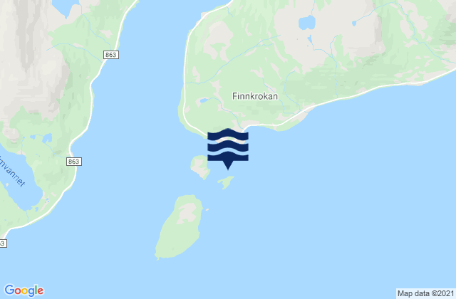 Finnkroken, Norwayの潮見表地図