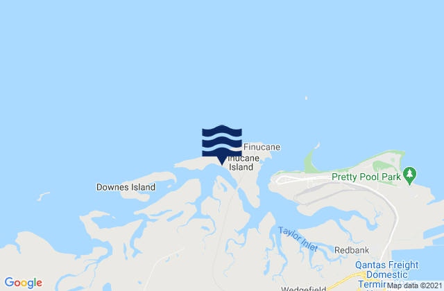 Finucane Island, Australiaの潮見表地図