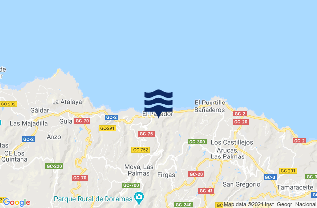 Firgas, Spainの潮見表地図