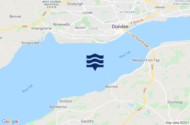 Firth of Tay, United Kingdomの潮見表地図
