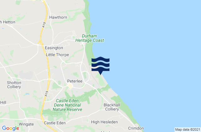 Fishburn, United Kingdomの潮見表地図