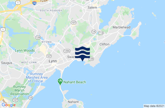 Fishermans Beach, United Statesの潮見表地図