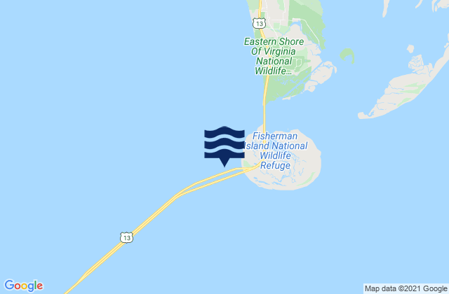 Fishermans I. 0.4 mile west of, United Statesの潮見表地図