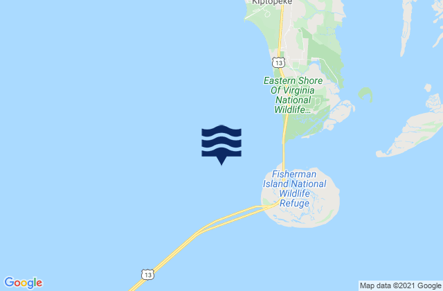 Fishermans I. 1.1 miles northwest of, United Statesの潮見表地図