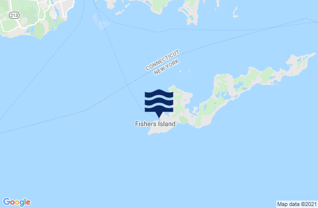 Fishers Island, United Statesの潮見表地図