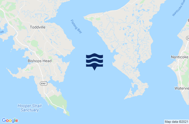 Fishing Point, Fishing Bay, Chesapeake Bay, United Statesの潮見表地図
