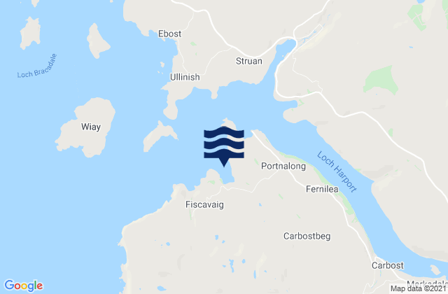 Fiskavaig Bay, United Kingdomの潮見表地図