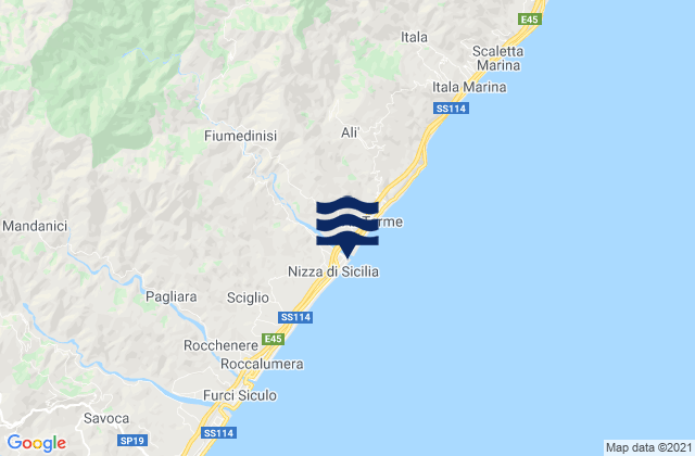 Fiumedinisi, Italyの潮見表地図