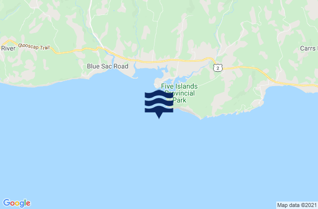 Five Islands, Canadaの潮見表地図